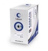 Кабель витая пара UTP-4P-Cat.5e-SOLID-LSZH-BL UTP (U/UTP), категория 5e, 4 пары (24 AWG), одножильный, синий, LSZH, нг(А)-HF, (305 м), системная гарантия 25 лет. 9777c Cabeus