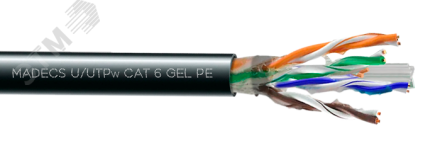 Витая пара U/UTPw 4PR 23AWG Cat.6 OUTDOOR Наружная неэкранированная с гидрофобным з(DCM Test Report) 700652R ЕКС