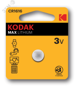 Батарейка CR1616-1BL MAX Lithium (60/240/50400) Б0029111 KODAK