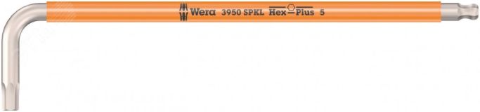 Ключ Г-образный 3950 SPKL Multicolour нержавеющая сталь с шаром 5 x 154 мм WE-022665 Wera