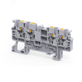 Клемма с 4 конт. push-in 2,5 кв.мм OptiClip СP-2,5-QUATTRO-(0,2-2,5)-I-серый 331846 КЭАЗ