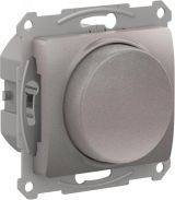 GLOSSA СВЕТОРЕГУЛЯТОР (диммер) повор-нажим, LED, RC, 400Вт, мех.,  ПЛАТИНА GSL001223 Systeme Electric