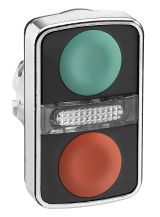 Головка кнопки двойная без маркировки + LED ZB4BW7A3740 Schneider Electric