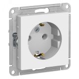 Розетка ATLASDESIGN с заземлением 16А механизм белый ATN000143 Systeme Electric