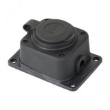 Роз. одномест. с защит. крышкой каучуковая 230В 2P+PE 16A IP44 DIY RPS-014-16-230-44-r EKF