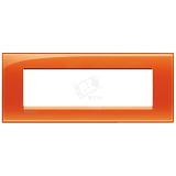 LivingLight Рамка прямоугольная 7 постов Оранжевый LNA4807OD BTicino