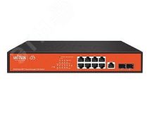 Коммутатор управляемый L2 PoE 10 портов, 8хPoE 10/100/1000 Мб/с, 2хSFP, 140 Вт WI-PCMS310GF Wi-Tek