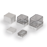Cubo S 100 x 100 x 60 мм, 50 мм основание, глухая стенка, прозрачная крышка, PC, IP 66/67 SPCP101006T ENSTO
