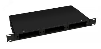 Кросс бокс оптический 19'' 1U на 3 адаптерные панели. цвет черный 11110c Cabeus