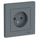 Розетка ATLASDESIGN без заземления 16А в сборе грифель ATN000740 Systeme Electric