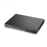 Коммутатор управляемый L2+ Smart 24 порта PoE+ 10/100/1000 Мб/с, 4хSFP+, 375 Вт 124583 Zyxel