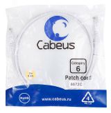 Патч-корд U/UTP, категория 6, 2xRJ45/8p8c, неэкранированный, белый, PVC, 2м 8672c Cabeus