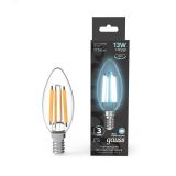 Лампа светодиодная филаментная LED 13 Вт 1150 лм 4100К AC210-240В E14 свеча нейтральный Black Filament 103801213 GAUSS