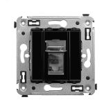 Avanti Компьютерная розетка RJ-45 в стену, кат.6А одина  ная, , Черный квадрат 4402373 DKC