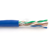 Витая пара UTP U/UTP категория 5e 4 пары 24 AWG одножильный синий PVC (305м) 42011 Hyperline