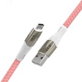 Кабель Micro USB, 1.2 м., розовый нейлон, быстрая зарядка 1000579290 Greenconnect