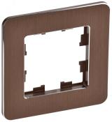 BRITE Рамка 1 пост РУ-1-1-Бр металл коричневый RE AL IEK BR-M12-M-21-K30 IEK