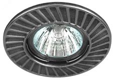 Светильник штампованный MR16,12V/220V, 50W черный/хром ST6 CH/BK Б0036489 ЭРА