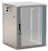 Шкаф настенный 19-дюймовый 12U 650x600х600мм стеклянная дверь с перфорацией 451996 Hyperline