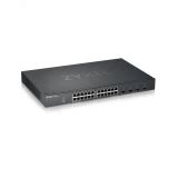 Коммутатор управляемый L3 24 порта. 10/100/1000 Мб/с.4xSFP+. бесшумный (без вентилятора) 124581 Zyxel