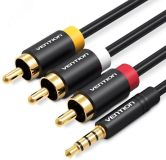 Аудио кабель Jack 3.5 мм M на 3RCA M, 1.5 м. 1000699354 Vention