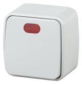 Выключатель с подсветкой, 10A-250В, ОУ, Polo, белый,3-102-01 Б0036093 ЭРА