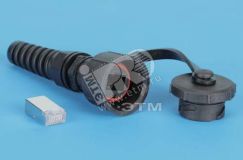 Промышленный разъем RJ-45 8P8C под витую пару IP67 категория 5e с защитной крышкой экранированный SH 47307 Hyperline