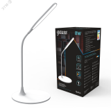 Светильник настольный светодиодный LED 8 Вт 500 Лм 3500-5500К модель GTL502 белый диммируемый Qplus GT5021 GAUSS