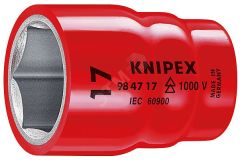 Головка торцевая VDE 1000V DR 1/2 шестигранная 17 мм диэлектрическая KN-984717 KNIPEX