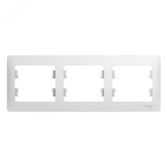 GLOSSA Рамка горизонтальная 3 поста белая GSL000103 Systeme Electric
