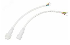 Соединительный кабель (4pin) герметичный (IP67) 4х0.75кв мм белый, REXANT 11-9440 REXANT