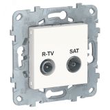 Розетка UNICA NEW R-TV/SAT проходная белый