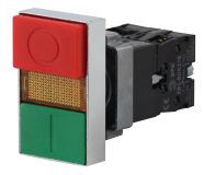 Кнопка управления LAY5-BW8465 I-O сдвоенная с подсветкой Б0045628 ЭРА