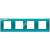 LivingLight Рамка прямоугольная 4 поста Зеленый LNA4802M4VD BTicino