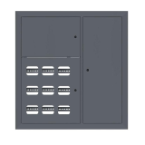 Щит этажный 9 кв. RAL7024 3 окна в ряд по гориз. (1000х950х150) EKF PROxima mb29-v-9-ral7024-1 EKF