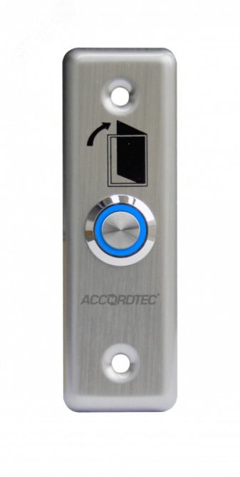 Кнопка Выход врезная c LED подсветкой, цвет подсветки синий AT-01701 AccordTec