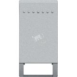 LivingLight Клавиша с 1 отверстием для вставки символа 1 модуль алюминий NT4915TN BTicino