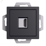 ATLASDESIGN РОЗЕТКА HDMI, механизм, КАРБОН ATN001080 Systeme Electric
