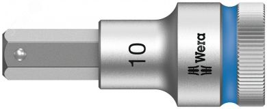 Головка торцевая со вставкой под внутренний шестигранник 8740 C Hex-Plus HF Zyklop DR 1/2 с фиксацией крепежа 10 x 60 мм WE-003825 Wera