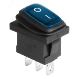 Выключатель клавишный 250V 6А (3с) ON-OFF синий с подсветкой Mini ВЛАГОЗАЩИТА, REXANT 36-2176 REXANT