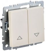 BRITE Выключатель жалюзи 10А ВС10-1-5-БрКр бежевый BR-V15-0-10-K10 IEK