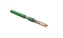 Кабель интерфейса KNX/EIB. 4х20 AWG. однопроволочные жилы (solid). F/UTP. PVC. (500м) зеленый 444100 Hyperline