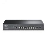 Коммутатор управляемый L2 10 портов, 8хRJ45 10/100/1000 Мб/с, 2хSFP 1000248830 TP-Link
