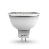 Лампа светодиодная LED 7 Вт 600 лм 3000К AC150-265В GU5.3 софит MR16 теплая  Black Gauss 101505107 GAUSS