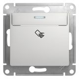 GLOSSA Выключатель карточный алюминий в рамку схема 6 GSL000369 Systeme Electric