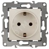 Розетка 2P+E Schuko, 16A-250В, Эра12, слоновая кость, 12-2101-02 Б0014676 ЭРА