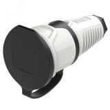 Розетка каб 16A/250V/2P+E/IP54 корпус серый, крышка и маркер черный 00-00027034 PCE