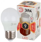 Лампа светодиодная LED P45-9W-827-E27 (диод, шар, 9Вт, тепл, E27 (10/100/3600) Б0029043 ЭРА