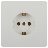 Розетка с заземлением 2P+E Schuko, 16А-250В, IP20, СУ, белый Intro 7-202-01 Style Б0060619 ЭРА