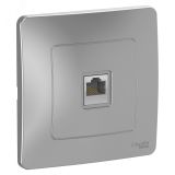 BLANCA скрытой установки розетка компьютерная RJ45, алюминий BLNIS045003 Systeme Electric